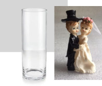 Big Glass Table Vase wedding and CAKE  TOPPER supplies, parties