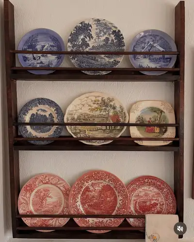 wooden plate rack, View more