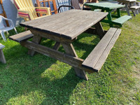 2 WOOD PICNIC TABLES $50 EACH 