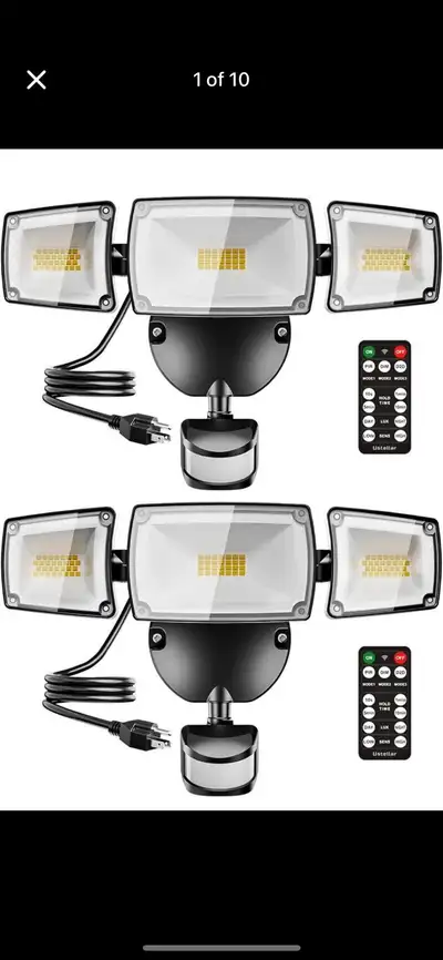 USTELLAR - 55W plug-in motion sensor lights outdoor, outdoor mot, View more
