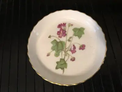 Minton Meadow Bone China Coaster $15 Purple Flowers, Scalloped, View more