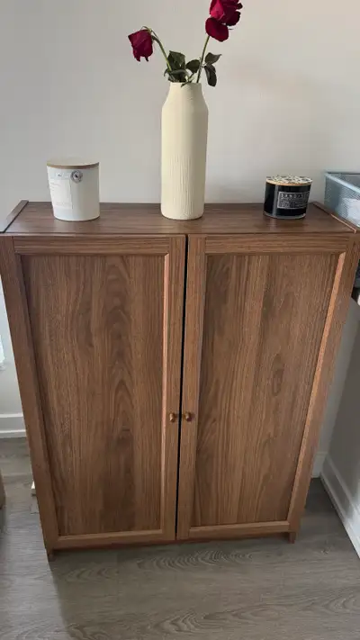LIKE NEW (2 Months) - IKEA BILLY / OXBERG Cabinet - Walnut, View more