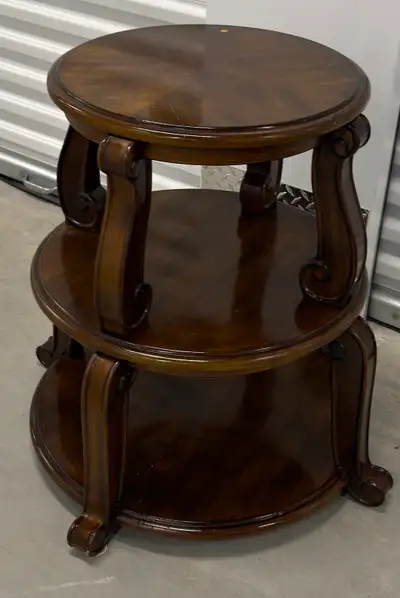 Solid Wood Round Side Table, View more