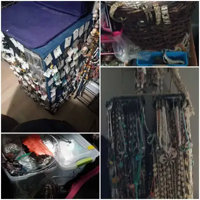 Massive jewellery collection, estimated to be over 300lbs, featuring a mixed lot of various styles a...