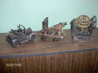Vintage Die-Cast Pencil Sharpers,Vehicle,Cannon,Bingo