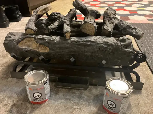 Insert Set for Fireplace Gel Fuel Concrete Fire Log in Fireplace & Firewood in City of Montréal - Image 11