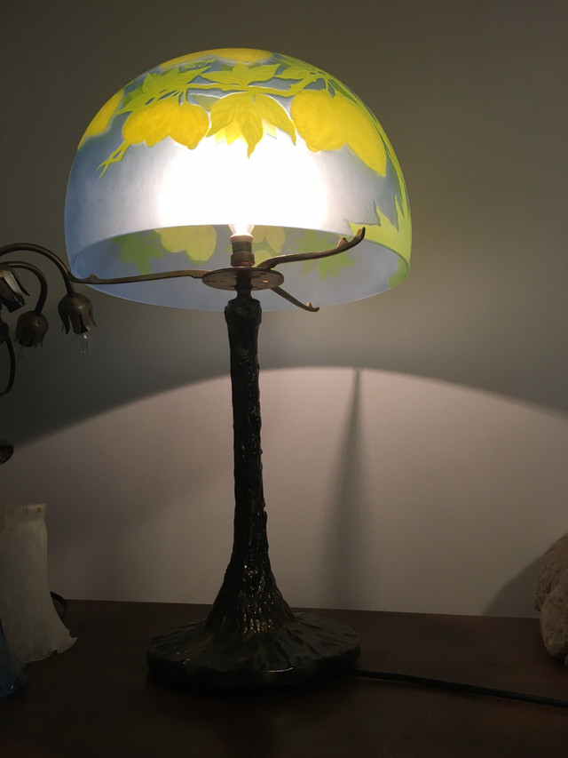 Table lamp with acid etched shade in Home Décor & Accents in New Glasgow