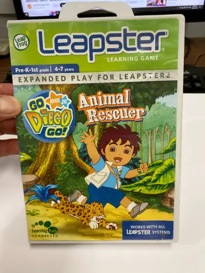 LeapFrog Leapster Go Diego Go Animal Rescuer and Pet Pals Cartridge only ( no box )