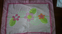 Flower Themed Pillow Shams with Matching Bed Skirt- Child Decor