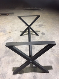 Heavyduty steel table base for live edge wood!