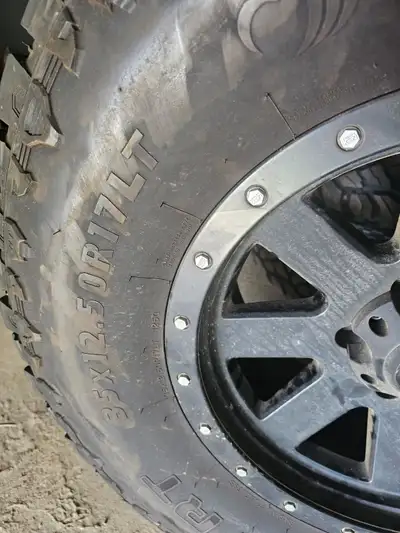 Five 35” tires. 5x5” bolt pattern. Used for one season.