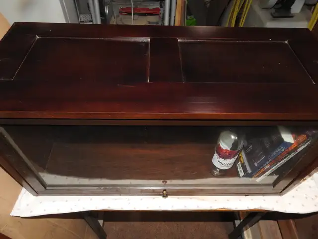 Antique  barrister bookcase repurposed table/counter top display in Storage & Organization in Hamilton - Image 7
