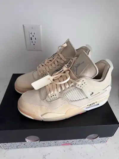 Nike Jordan 4 off white Virgil Abloh size 10.5 mens, View more