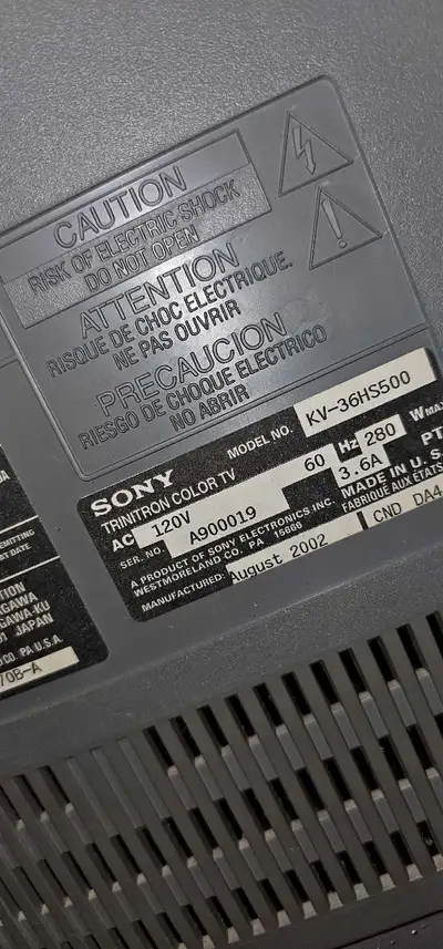 Sony Trinitron KV-36HS500, View more