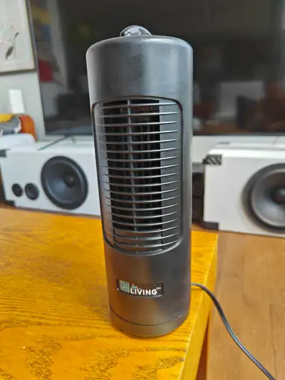 Personal Tower Table/Desk Fan, 2-Speed, Black, 12-in, View more