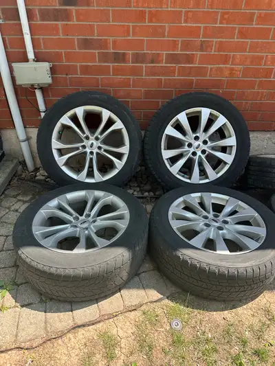 Selling a Set of OEM 19” Ford and Toyota Rims On Winter Tires. Tires have low tread left and are bas...