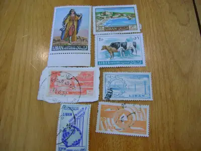 SEVEN STAMPS NEW & USED ONE ON PAPER 5.00