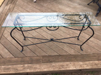 Solid cast iron Frame Table -Glass top $75 or Granite Top$150