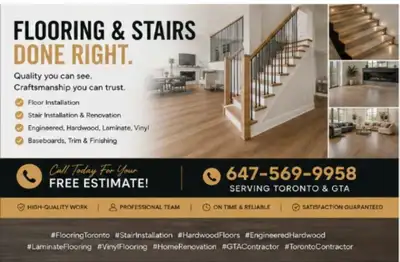 Hardwood Laminate Tile Vynel Stairs refinish and stain, View more