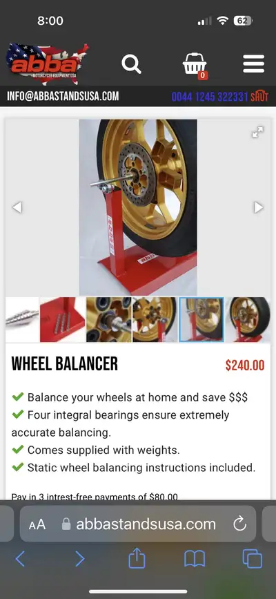 Abba wheel balancer motorcycle dirtbike brand new, View more