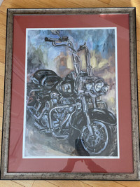 John David O'Shaughnessy "Black Bike" Harley Print