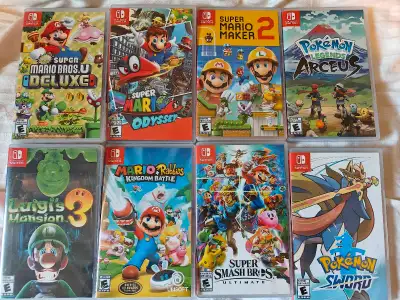 Cash only please. Super Mario Bros Deluxe - SOLD Luigi's Mansion 3 - $50 Super Mario Odyssey - $50 S...