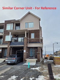 New & Modern 3-Bed Townhouse (End Unit) in Oshawa