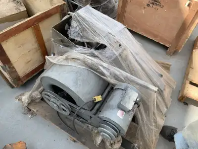 Selling a large industrial squirrel cage fan / centrifugal blower. Specs: Motor: 1/2 HP – 230/460V R...