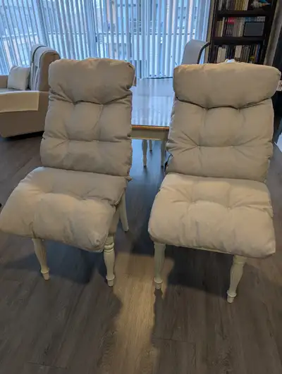 2 coussins de chaise extérieur neuf couleur crème, View more