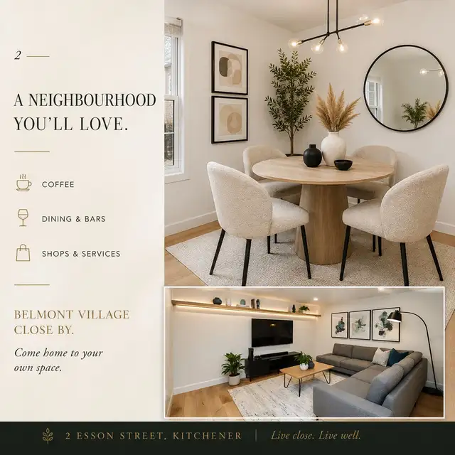Renovated Detached Home Near Belmont Village | 2 Bed, 2 Bath | in Houses for Sale in Kitchener / Waterloo - Image 3