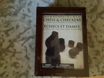 NEW SEALED  BOOKCASE CHESS& CHECKERS, View more