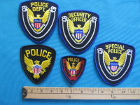 5 patch ecusson crest police usa security securite special