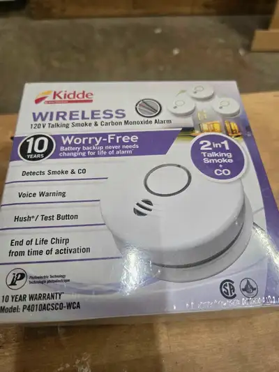 Kidde smoke/ smoke detector 120v talking 10 year warranty Brand new