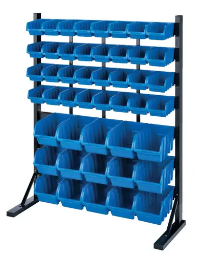 Mastercraft Single-Side 47-Bin Parts Rack, 37x13x44 1/4-in NEW, View more