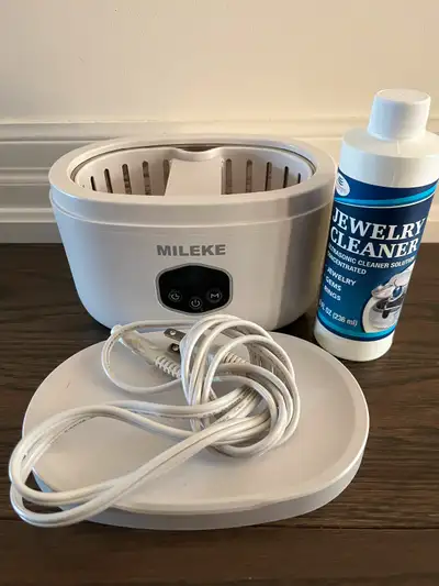 Mileke ultrasonic, jewellery cleaner. Cleans eyeglasses, jewelry, cosmetic brushes, watches. New, ba...