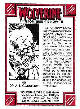1992Comic Images Wolverine From Then Til Now II#10 Dr. Cornelius dans Art et objets de collection  à Longueuil/Rive Sud - Image 2