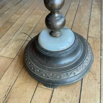 Vintage 5-Candelabra White Marble Base Floor Lamp, View more