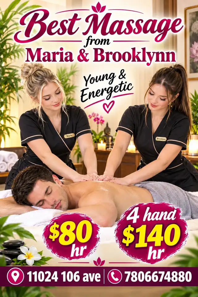Best massage from Maria & Brooklynn $80 hr ( 4 hand $140 )