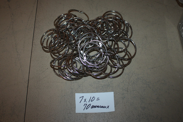 Lot de 446 anneaux à clips en métal (4 grandeurs différentes) dans Autre  à Laval/Rive Nord - Image 4