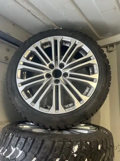 18” OEM Audi A4/S4/A5/S5 wheels with 245-40-18 Antares grip 60 winter tires. In very good condition....