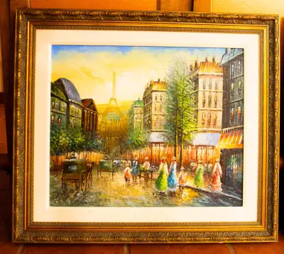 2 Water Colour Painted Detailed Wall Art with Frame, View more