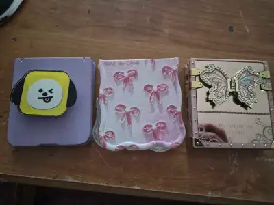 Selling a few cute cases for the Samsung Z Flip 5! There's a purple one with a Chimmy design, a pink...