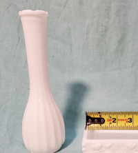 Vintage CLG Co Milk Glass Bud Vase