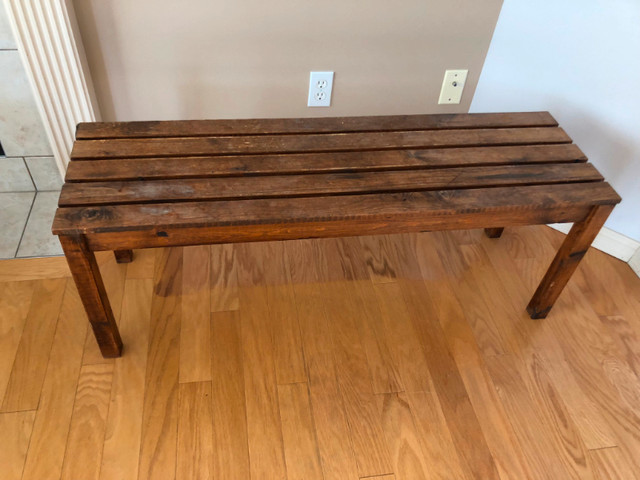 I deliver! Solid Oak Bench in Arts & Collectibles in St. Albert