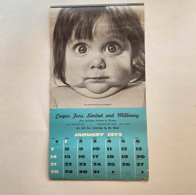 1973 - Vintage 12 Month Calendar in Other in Abbotsford