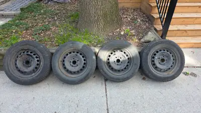 Lots of tread left. Low km usage, $250 cash only Tires and steel wheels included Came off of a 2017...