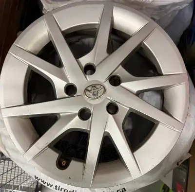 Set of 4. Came off a Toyota Prius. Centre caps weren’t made for the rims but there are wheel covers....
