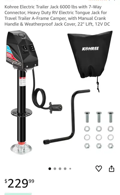 Electric Trailer Jack 6000 lbs, View more