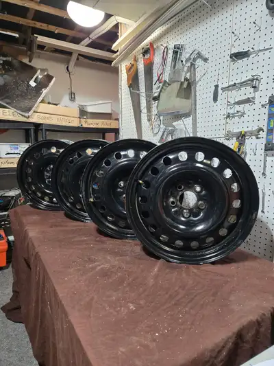 Four seventeen inch rims for sale. Used for 4 months last year. They don't fit our new used car Dodg...
