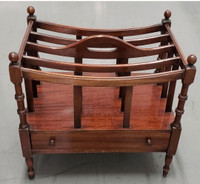 1950s Canterbury Mahogany Magazine Rack